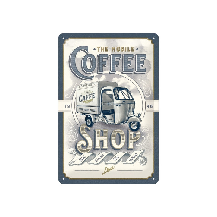 Tolles Ape Coffee Shop Blechschild 20x30 cm Top Qualität