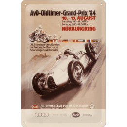 Tolles Blechschild Audi AvD Oldtimer Grand Prix Blechschild 20x30 cm