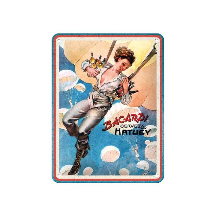 Tolles Bacardi Blechschild Pin Up Girl - Nostalgic-Art günstig kaufen