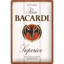 Tolles Bacardi Superior Blechschild 20x30cm Top Qualität Nostalgic-Art