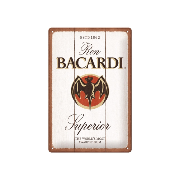 Tolles Bacardi Superior Blechschild 20x30cm Top Qualität Nostalgic-Art