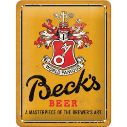 Schönes Blechschild Beck´s Bier World Famous Blechschild