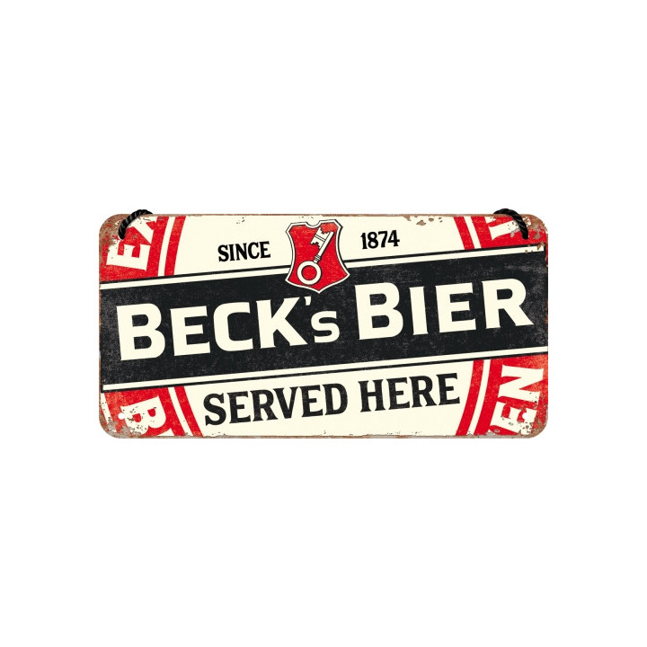 Hochwertiges Becks Bier Hängeschild Nostalgic Art