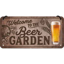 Tolles Beer Garden Blechschild 10x20 cm Top Qualität