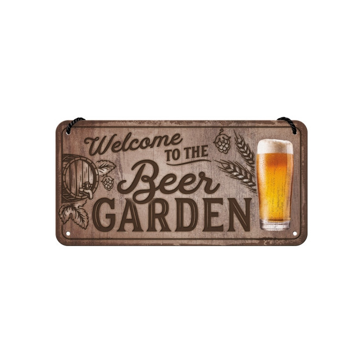 Tolles Beer Garden Blechschild 10x20 cm Top Qualität