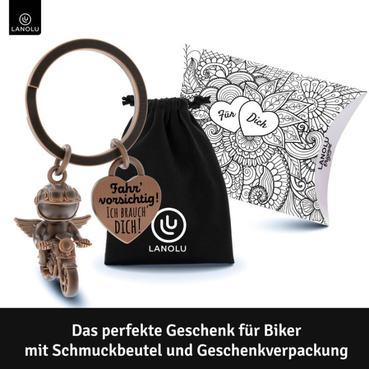 Motorrad Schlüsselanhänger Biker Chris – Dein Schutzengel auf zwei Rädern