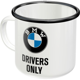 Tolle BMW Drivers Only Emaille-Becher - Nostalgic-Art