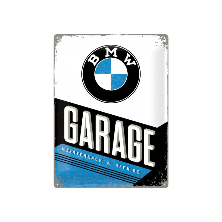 Hochwertiges Blechschild BMW Garage 30x40 cm