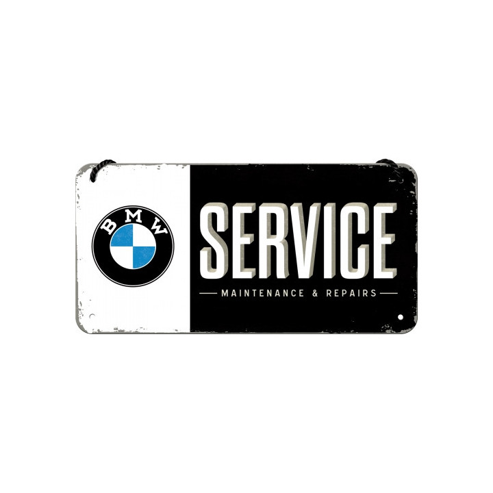 Hochwertiges BMW Service Hängeschild 20x10 cm Nostalgic